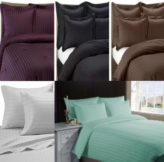 500 Thread Count Classic Stripe Duvet Cover - Choice Of 7 Colours 1 500 Thread Count Classic Stripe Duvet Cover - Choice Of 7 Colours
