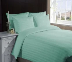 500 Thread Count Classic Stripe Flat Sheet - Choice Of 7 Colours -bedding shop 1600