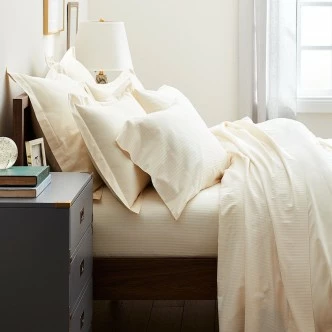 800 Thread Count Cream Boutique Stripe 16" EXTRA DEEP Fitted Sheets 3 800 Thread Count Cream Boutique Stripe 16" EXTRA DEEP Fitted Sheets - Image 3