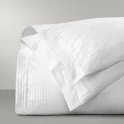 800 Thread Count White Boutique Stripe Duvet Covers -bedding shop 2236