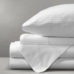800 Thread Count White Boutique Stripe Duvet Covers -bedding shop 2237