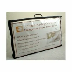 Pair Of 100% Pure White Hungarian Goose Down Pillows