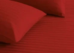 Burgundy Stripe 240 Thread Count Egyptian Cotton Duvet Cover Set