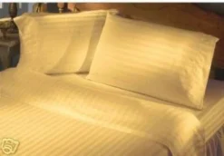 Gold Stripe 240 Thread Count Egyptian Cotton Duvet Cover Set