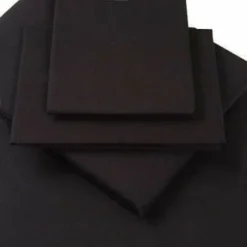 Percale Box Pleated Fitted Valance Sheets In BLACK