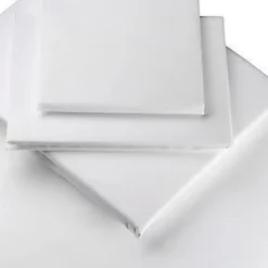 Percale Box Pleated Fitted Valance Sheets In WHITE