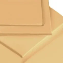 Percale Box Pleated Fitted Valance Sheets In COFFEE