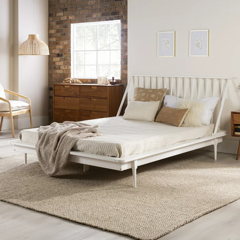 bedding shop -bedding shop Walker Edison Modern Boho Solid Wood Platform Bed Queen White 4a2bd20c ab27 4099 b30c 7027a36eaf12.d31d466f3af951c0d42fe8640c79aed3